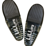 Two black chip clips. Each chip clip has white lettering that says LiLI.org