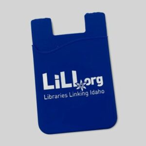 Blue phone wallet with white LiLI.org logo